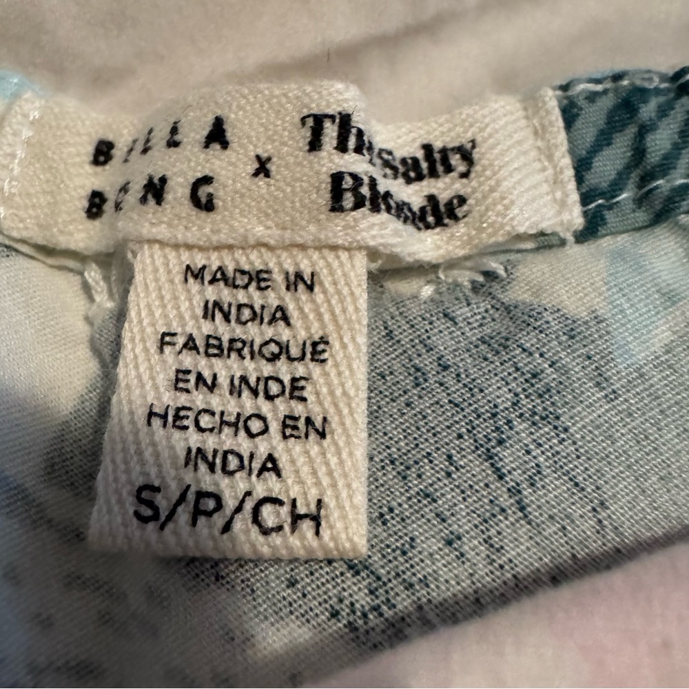 Billabong the Salty Blonde White and Green Leaf Print Mini Dress New beach chic - Picture 5 of 11